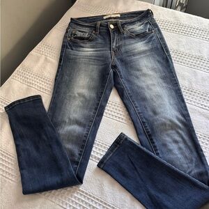 KanCan Blue Skinny Jeans with Natural Fading